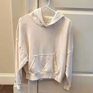 American Eagle Outfitters Cream Hooded Sweater XS